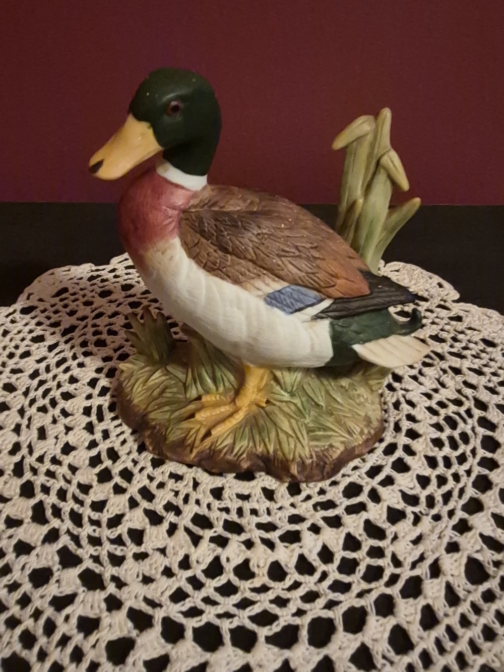 Vintage Mallard Duck Figurine - Classic Multicolor Home Accent